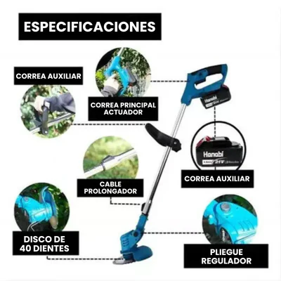 Maximiza tu Potencia con la Cortadora de Cesped Ajustable de 800W - PowerTrim Pro 48V